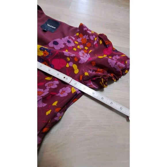 Modcloth Dress Sz M Empire Waist The Sweetest Occasion Purple Floral Midi Plum - Picture 10 of 12